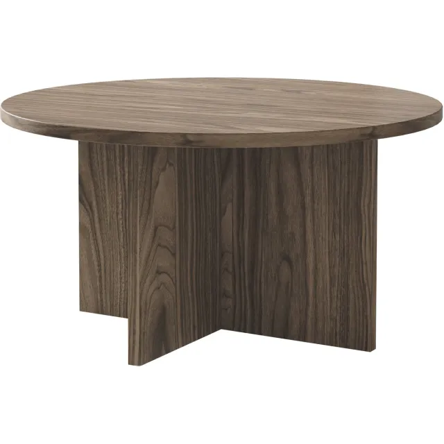 Selsey Ovo Salontafel - Houtlook Noten Wisconsin Donkere houtlook, Donkere houtlook noten