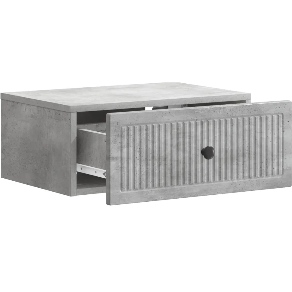 vidaXL Nachtkastje Betongrijs 49 x 34,5 x 20 cm Bewerkt hout grijs, foto 3