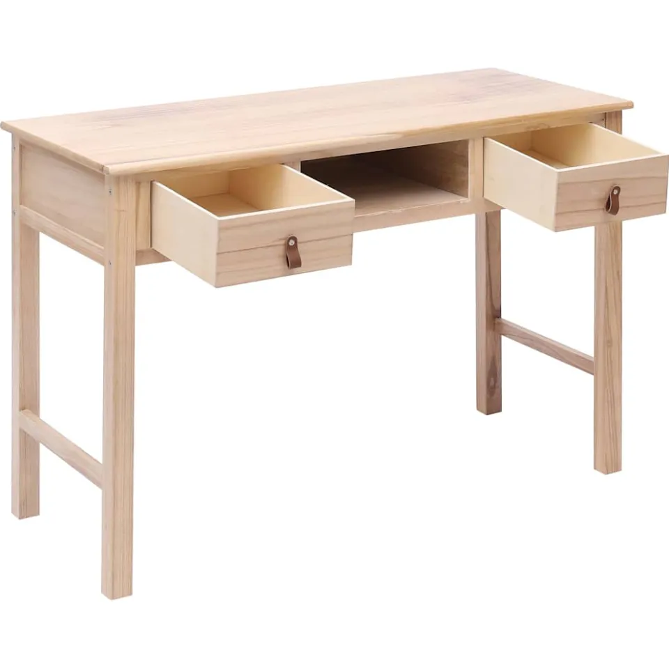 vidaXL Schrijftafel 110x45x76 cm hout naturel, foto 2