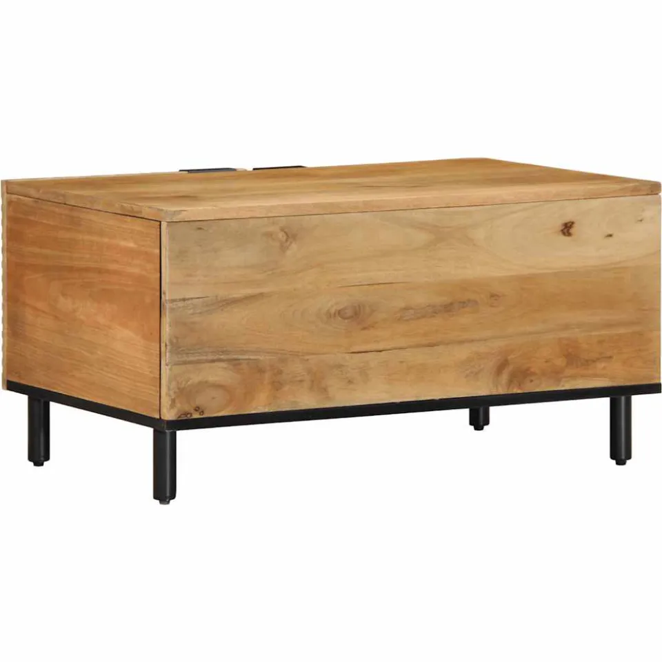 vidaXL Salontafel 80x50x40 cm massief mangohout bruin, foto 4
