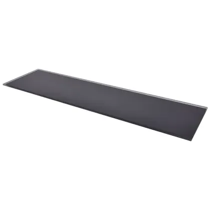 Duraline Wandplank Glas Zwart 6mm 60x15cm Transparant