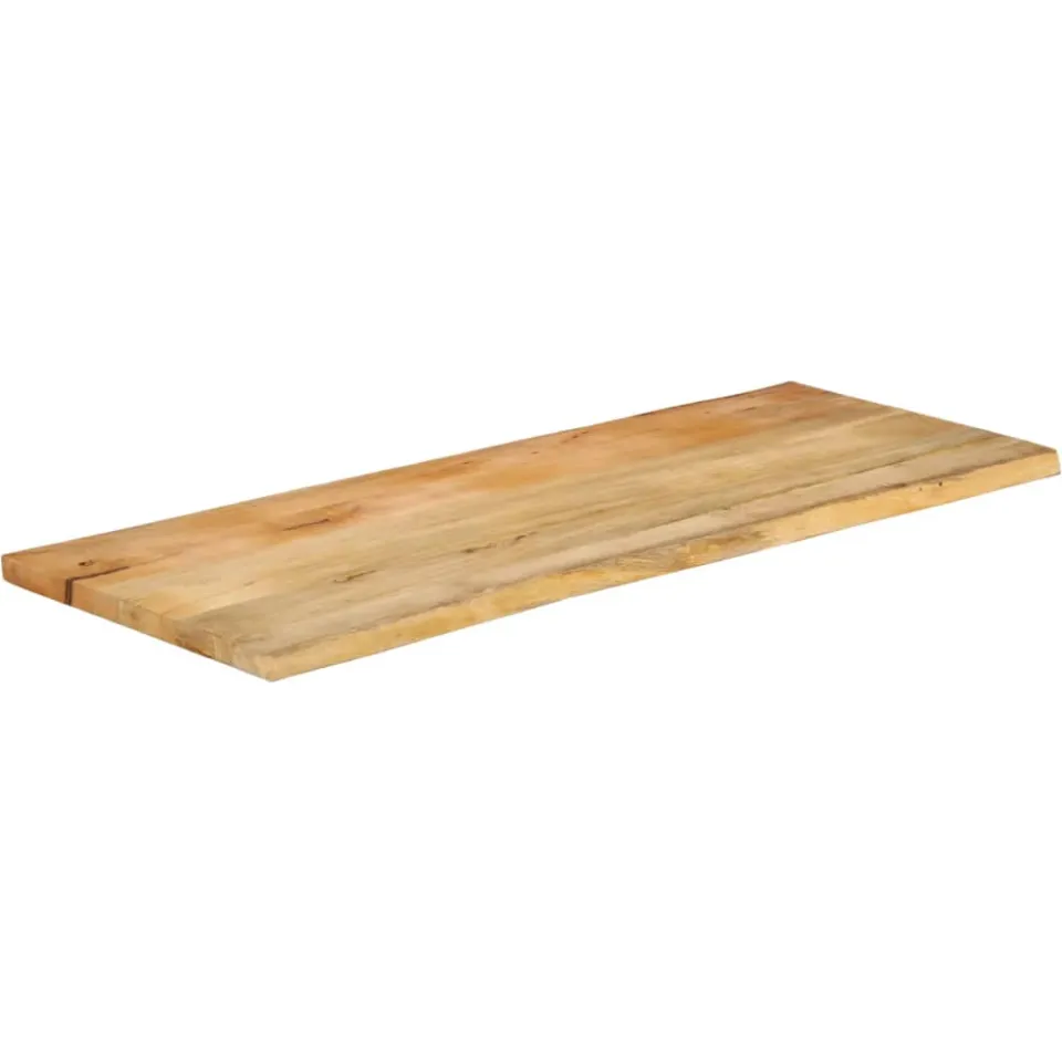 vidaXL Tafelblad met natuurlijke rand 140x60x2,5 cm massief mangohout bruin, foto 2