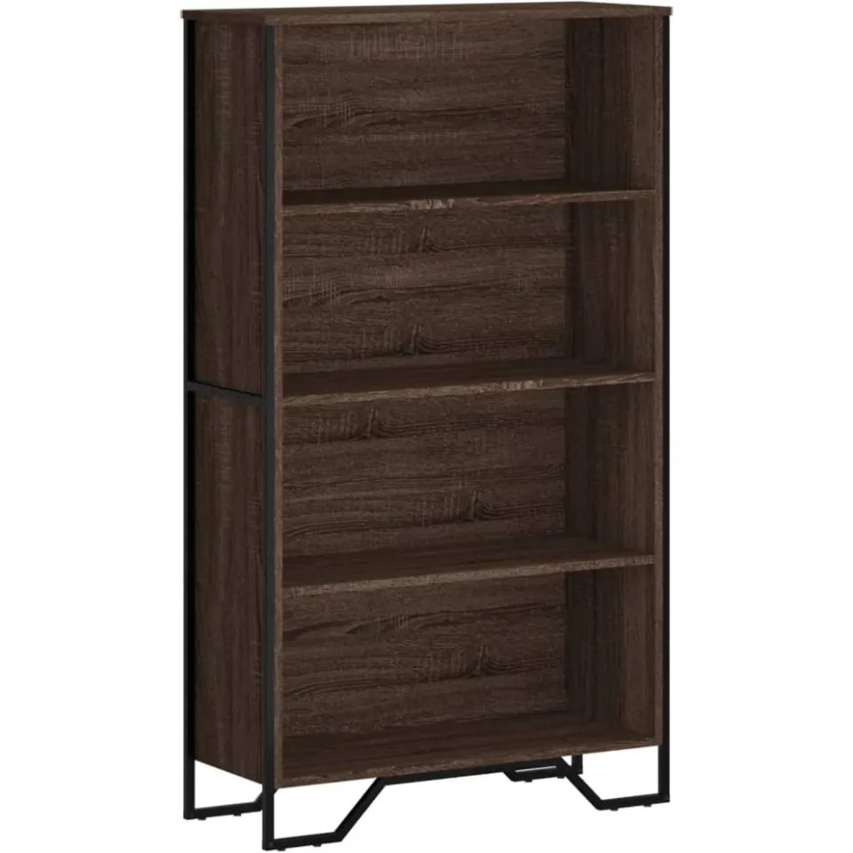 vidaXL Boekenkast 80x31x137,5 cm bewerkt hout bruin eikenkleur, foto 3