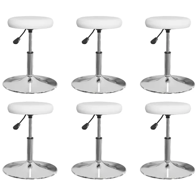 vidaXL Eetkamerstoelen 6 st kunstleer wit