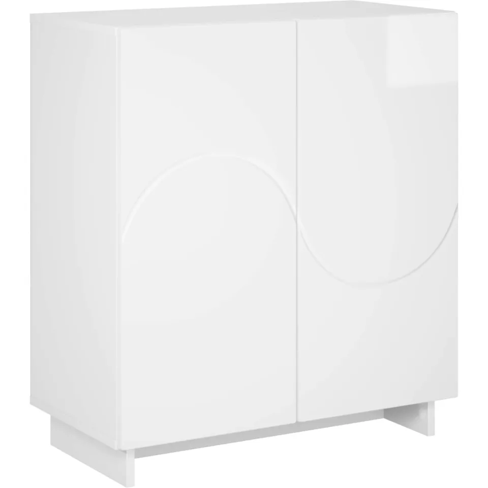 vidaXL Dressoir Hoogglans Wit 67 x 34,5 x 75 cm Bewerkt hout, foto 3