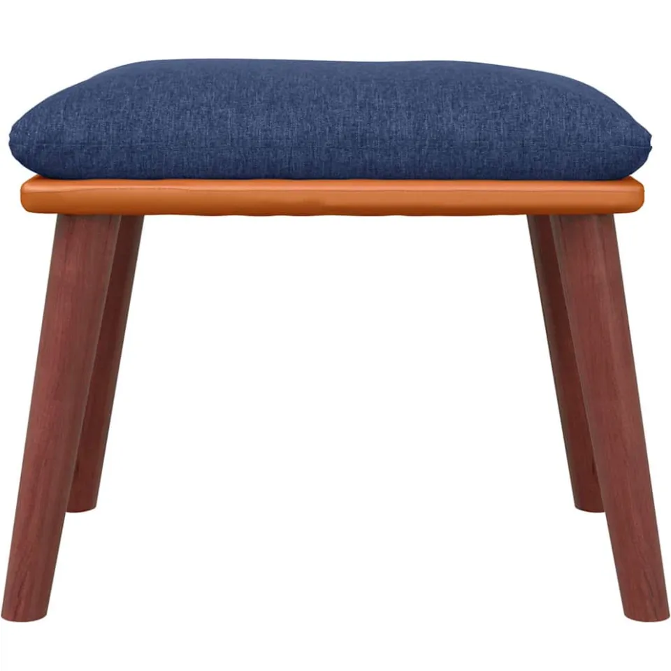 vidaXL Voetenbank 45x29,5x35 cm stof en kunstleer blauw