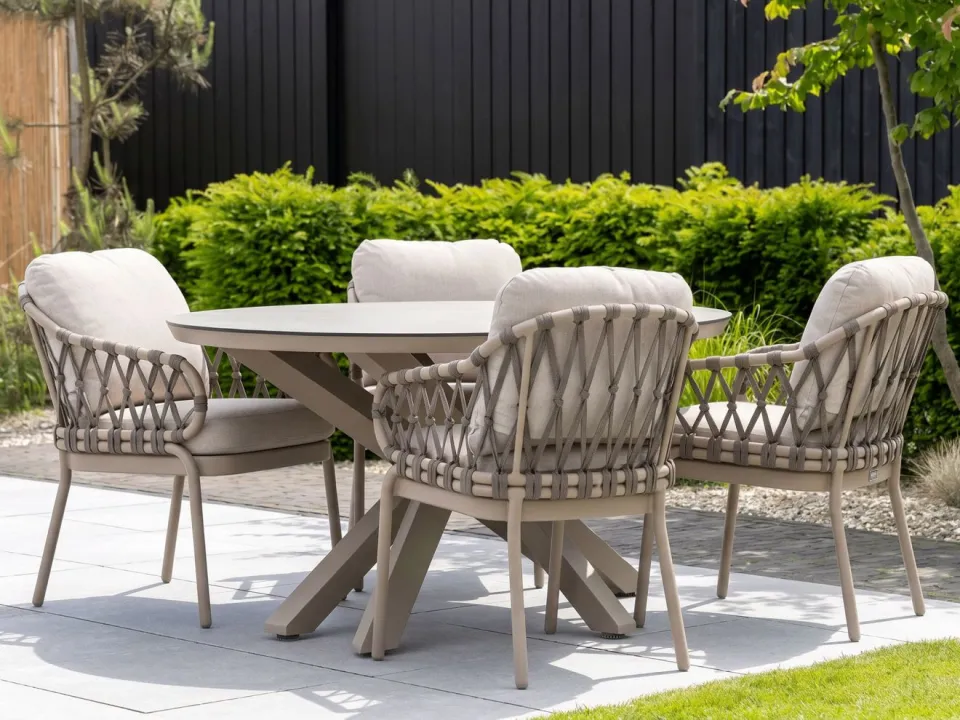 Tierra Outdoor Natal/Oblong 200cm dining tuinset 5-delig taupe, foto 5