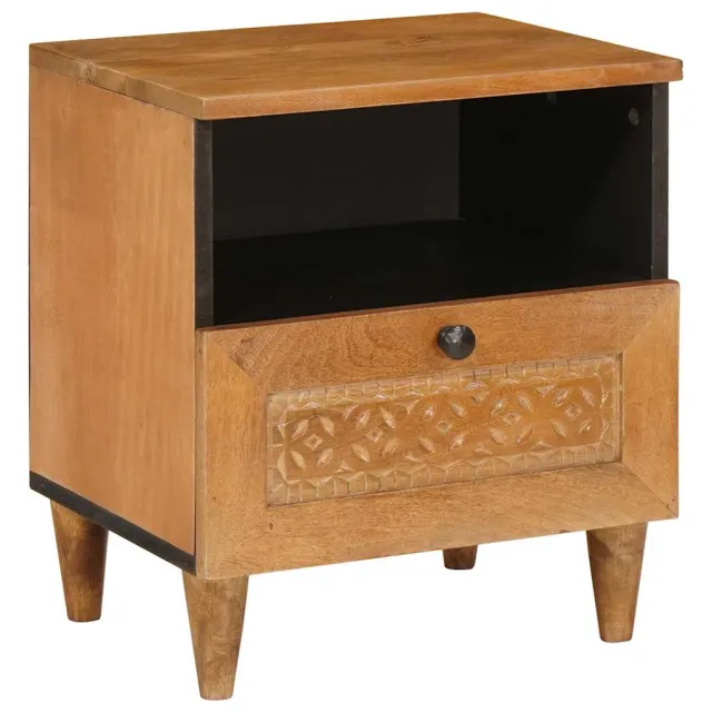 vidaXL Nachtkastje Licht Bruin 40 x 33 x 46 cm Bewerkt hout