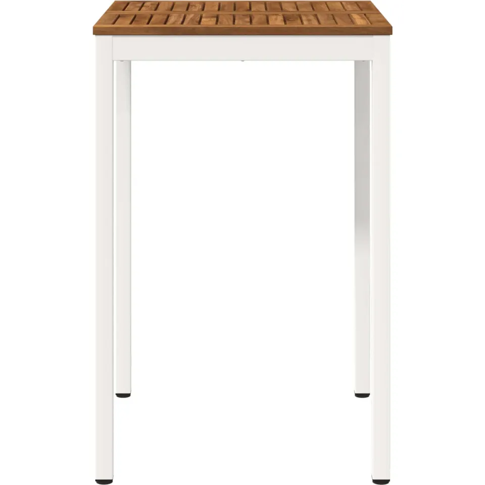 vidaXL Tuinbar Tafel NAARDEN Natuurlijk en Wit 70 x 68,5 x 105 cm Bruin