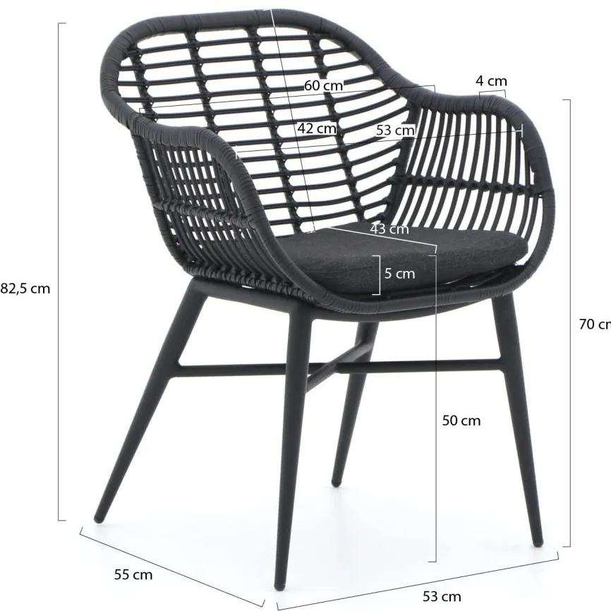 Intenso Furniture Intenso Azora/ROUGH-S 220cm dining tuinset 7-delig bruin, foto 2