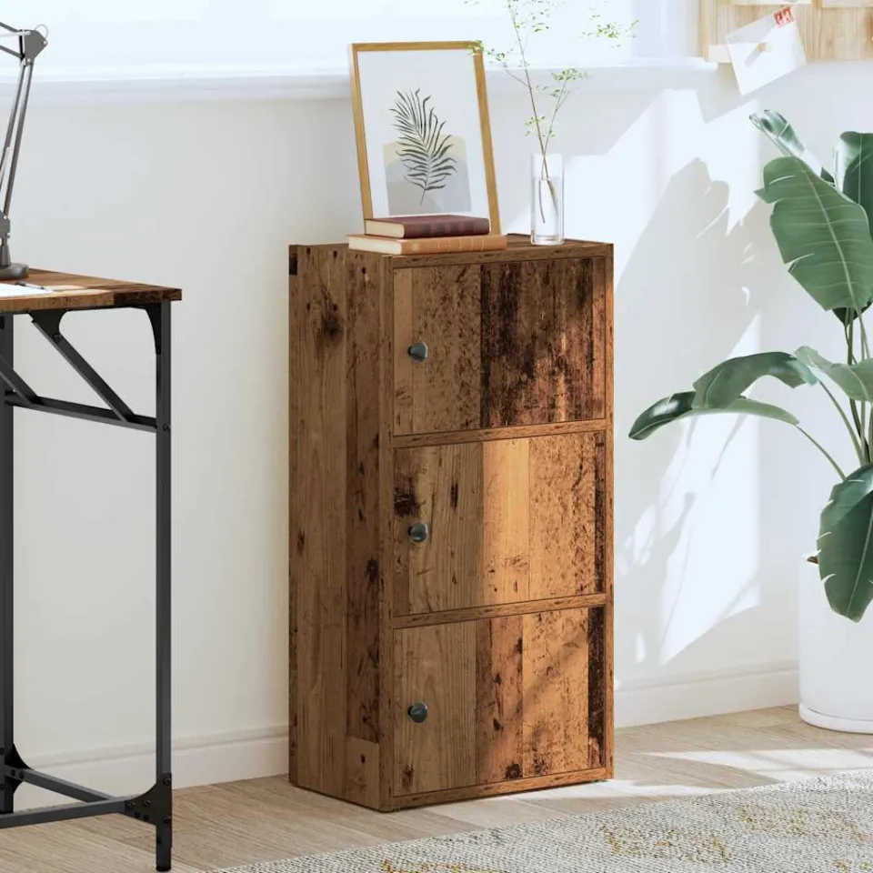 vidaXL Boekenkast 40x24x77 cm bewerkt hout oud houtkleurig bruin, foto 2