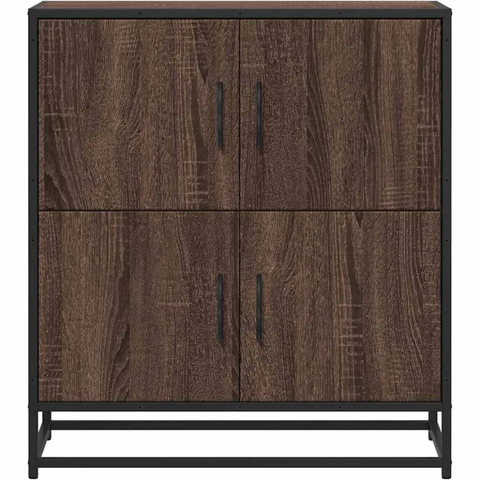 vidaXL Dressoir 68x35x76 cm bewerkt hout bruin eikenkleur, foto 4