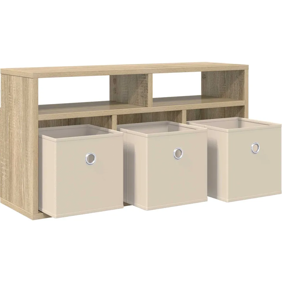 vidaXL Laagkast 72 x 22,5 x 38 cm Sonoma Eiken, foto 3