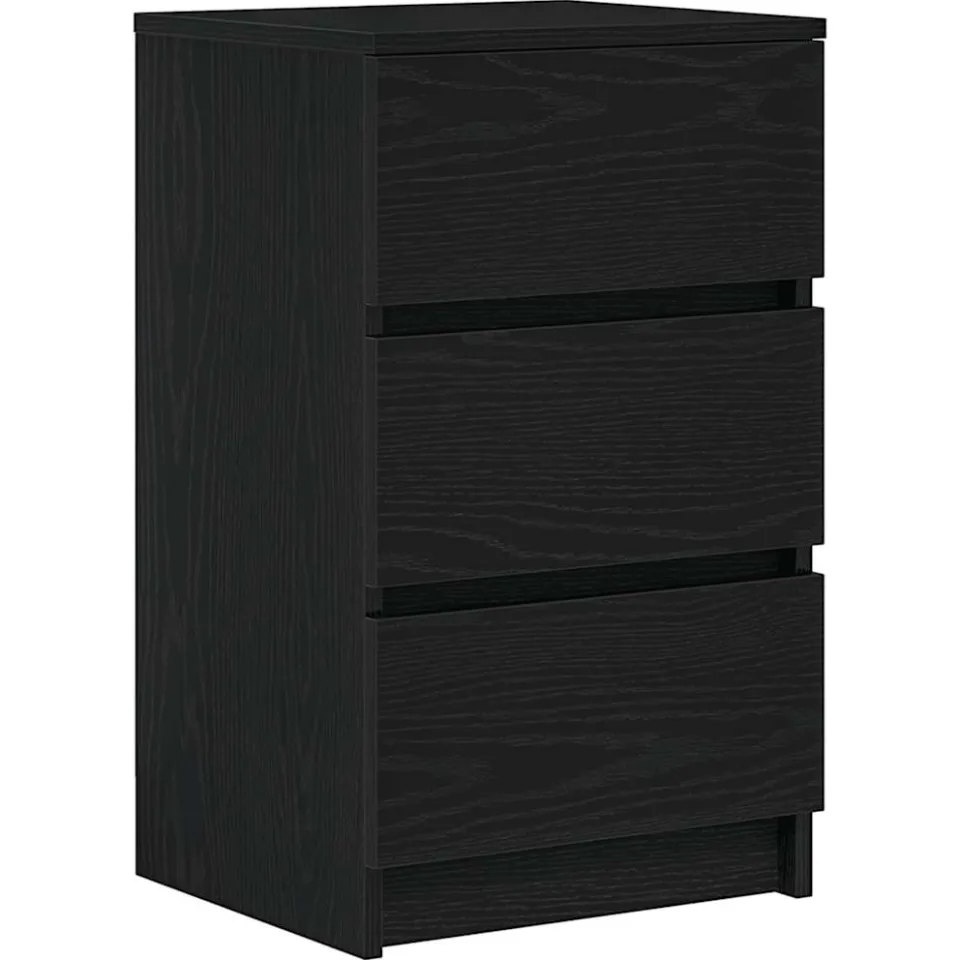 vidaXL Nachtkastjes met 3 lades 2 st 39x35x65 cm zwart, foto 4