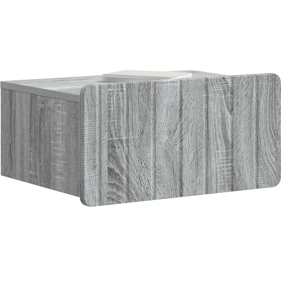 vidaXL Wandbeugel Bedkast 2 st Grijs sonoma 49 x 34,5 x 24 cm
