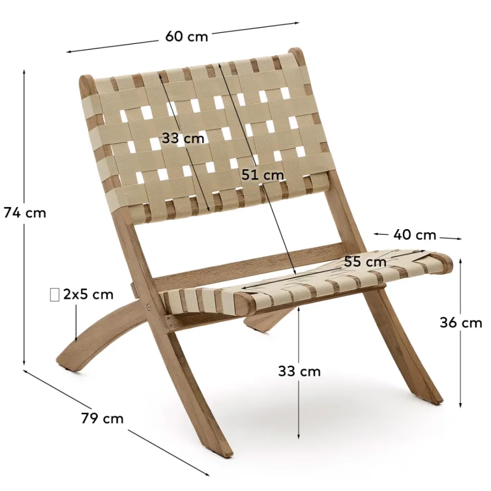 Kave Home Chabeli fauteuil crème