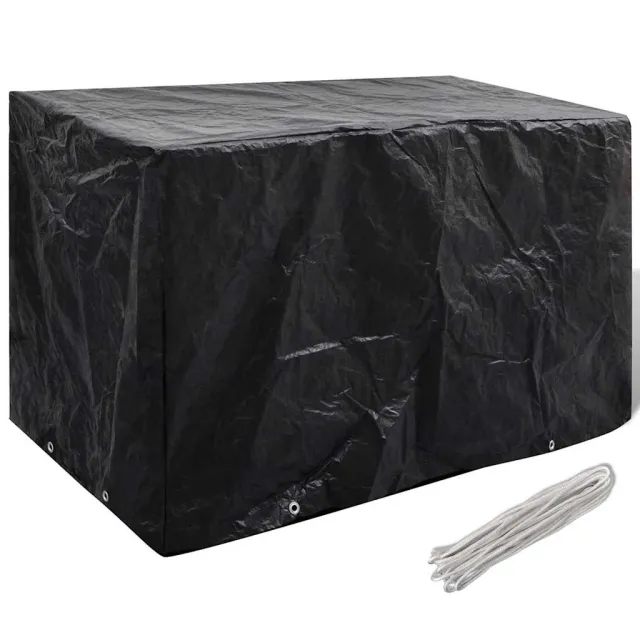 vidaXL Tuinmeubelhoes met 8 oogjes 140x70x90 cm Zwart