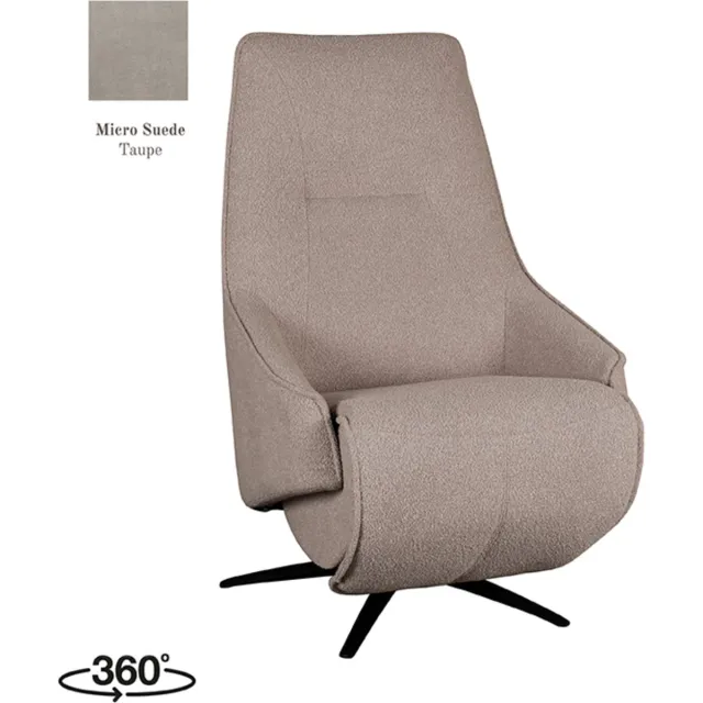 LABEL51 Odense Fauteuil - Bruin - Stof - One Size- Met Armleuning