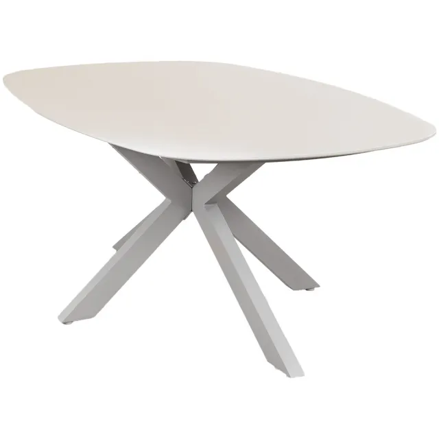 Madison Deens ovale tuintafel Barletta 180 cm | 4 personen | Sandstone/Camel | Kunststof & aluminium