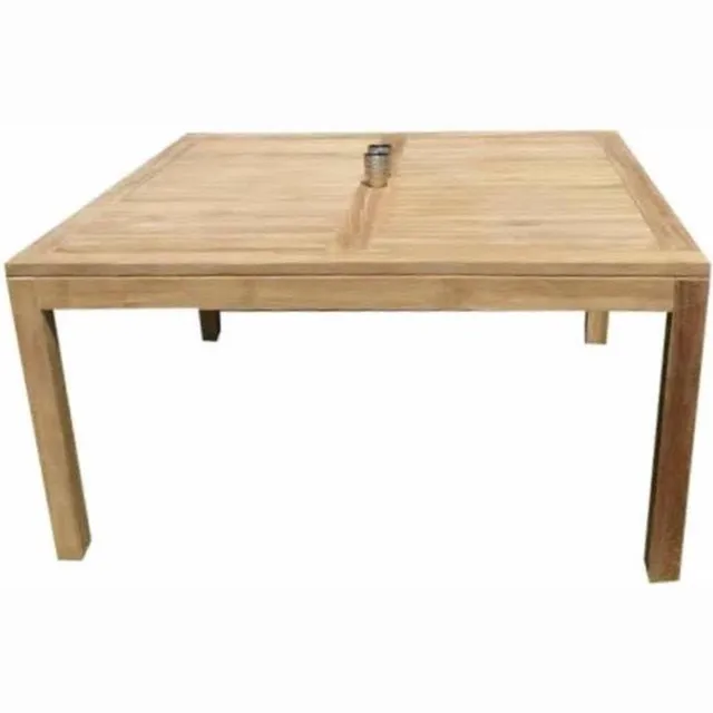 AVH-Outdoor Tuinmeubelen Selena dining tuintafel 160x160xH79 cm teak Bruin / Terre