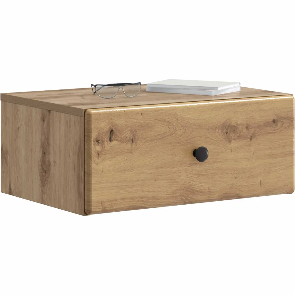 vidaXL Wandbeugel Bedkast 2 st Artisanaal eiken 49 x 34,5 x 20 cm Bruin