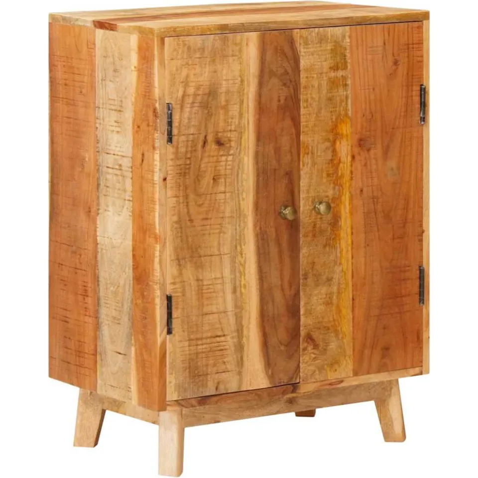 vidaXL Opslagkasten met plank Bruin 55 x 35 x 75 cm Massief Mango Hout, foto 3