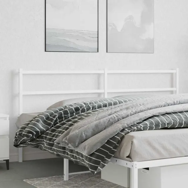 vidaXL Vervangend hoofdbord 193 cm metaal wit