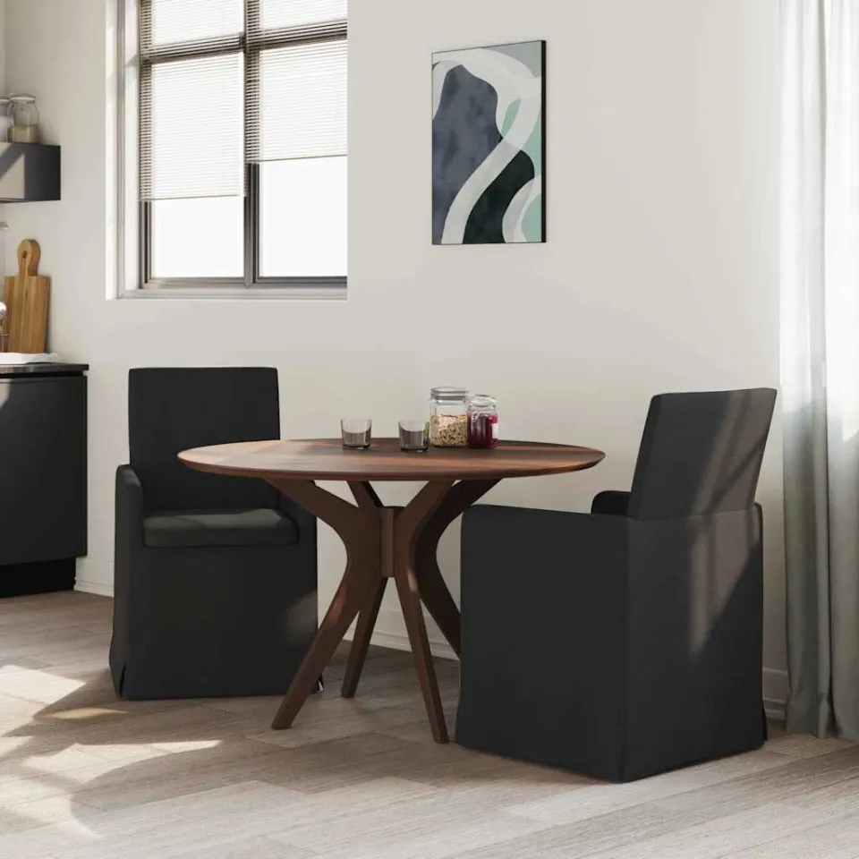 vidaXL Eettafelstoelen 2 st Stof Zwart 57 x 68 x 94 cm, foto 3
