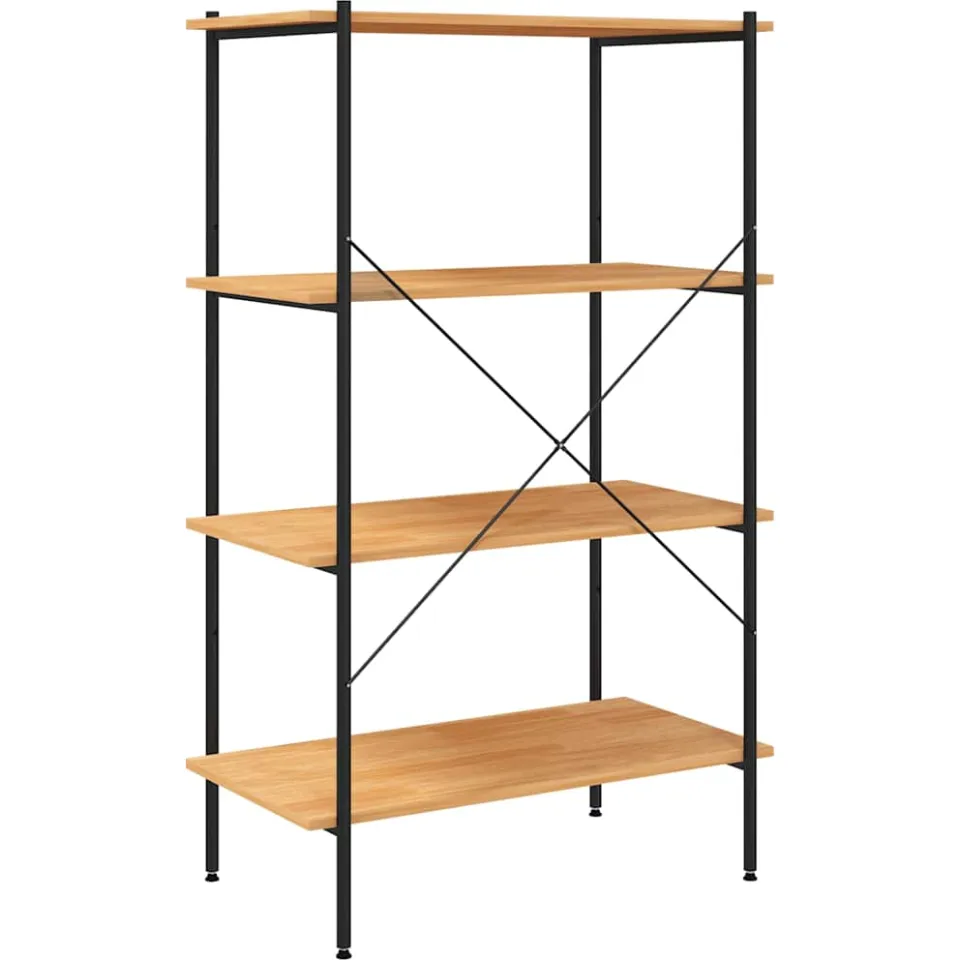 vidaXL Opbergrek 4-laags 80x40x130 cm zwart en eikenkleurig, foto 4