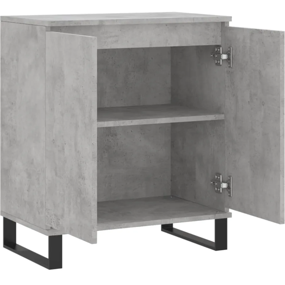 vidaXL Dressoir 60x35x70 cm bewerkt hout betongrijs grijs, foto 4