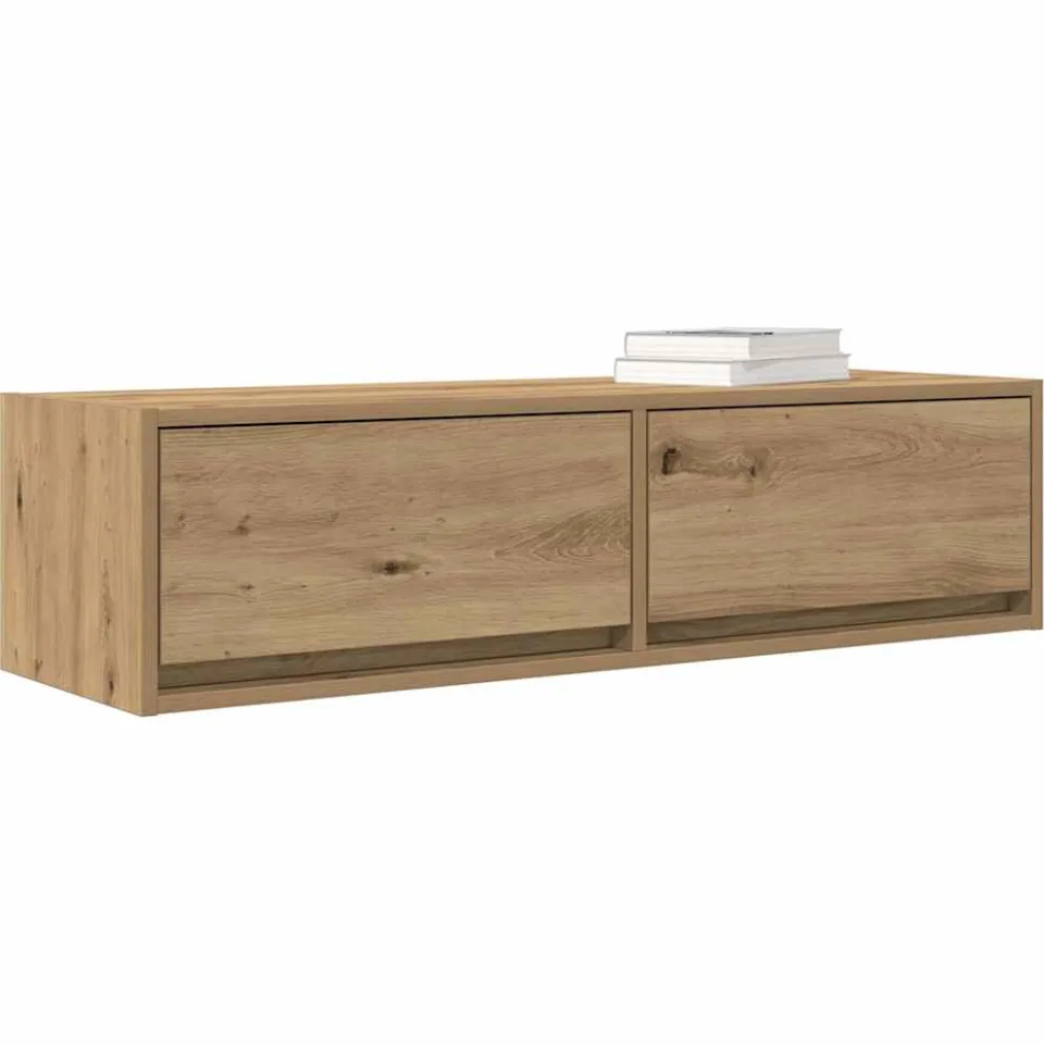vidaXL TV-kast 100 x 31 x 25,5 cm artisanaal eikenkleurig Bewerkt hout Bruin
