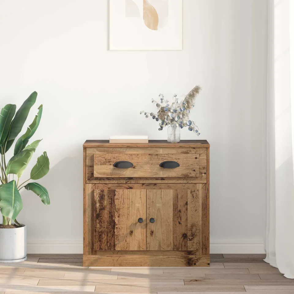 vidaXL Highboard Oud Hout 70 x 35,5 x 67,5 cm Bewerkt hout bruin, foto 4