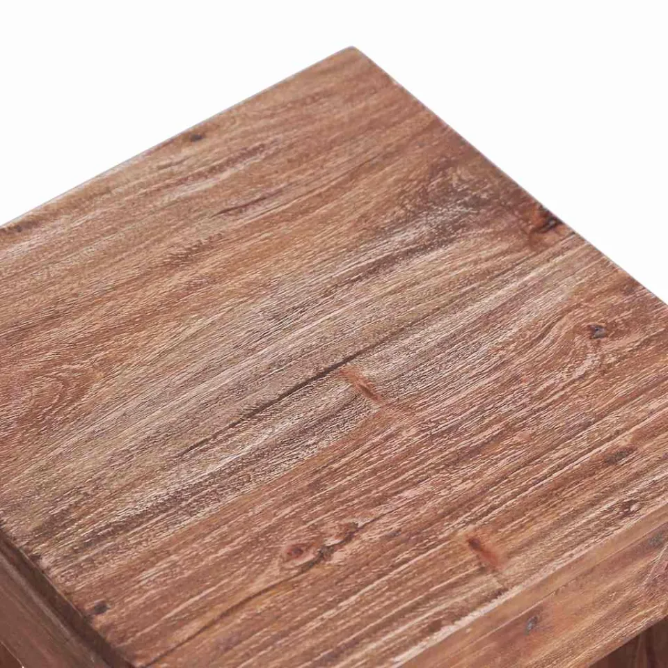 vidaXL Salontafel 30x30x30 cm massief mahoniehout bruin, foto 4