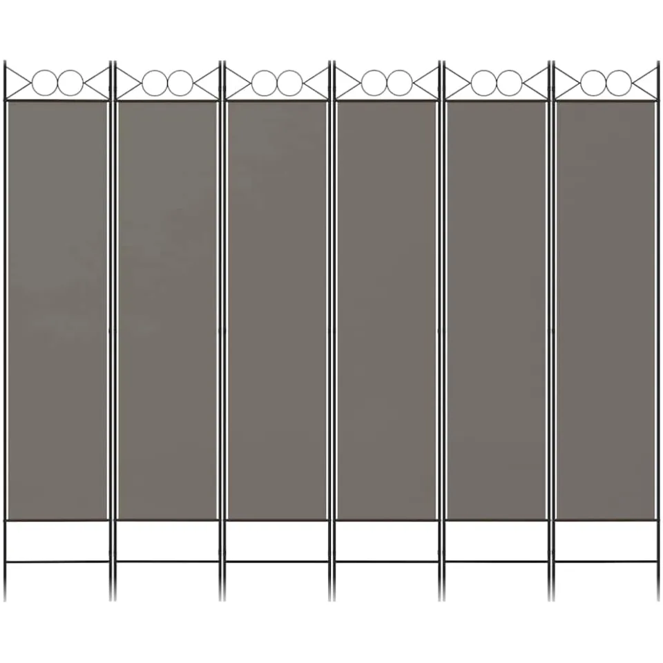 vidaXL Kamerscherm met 6 panelen 240x200 cm stof antracietkleurig Anthraciet