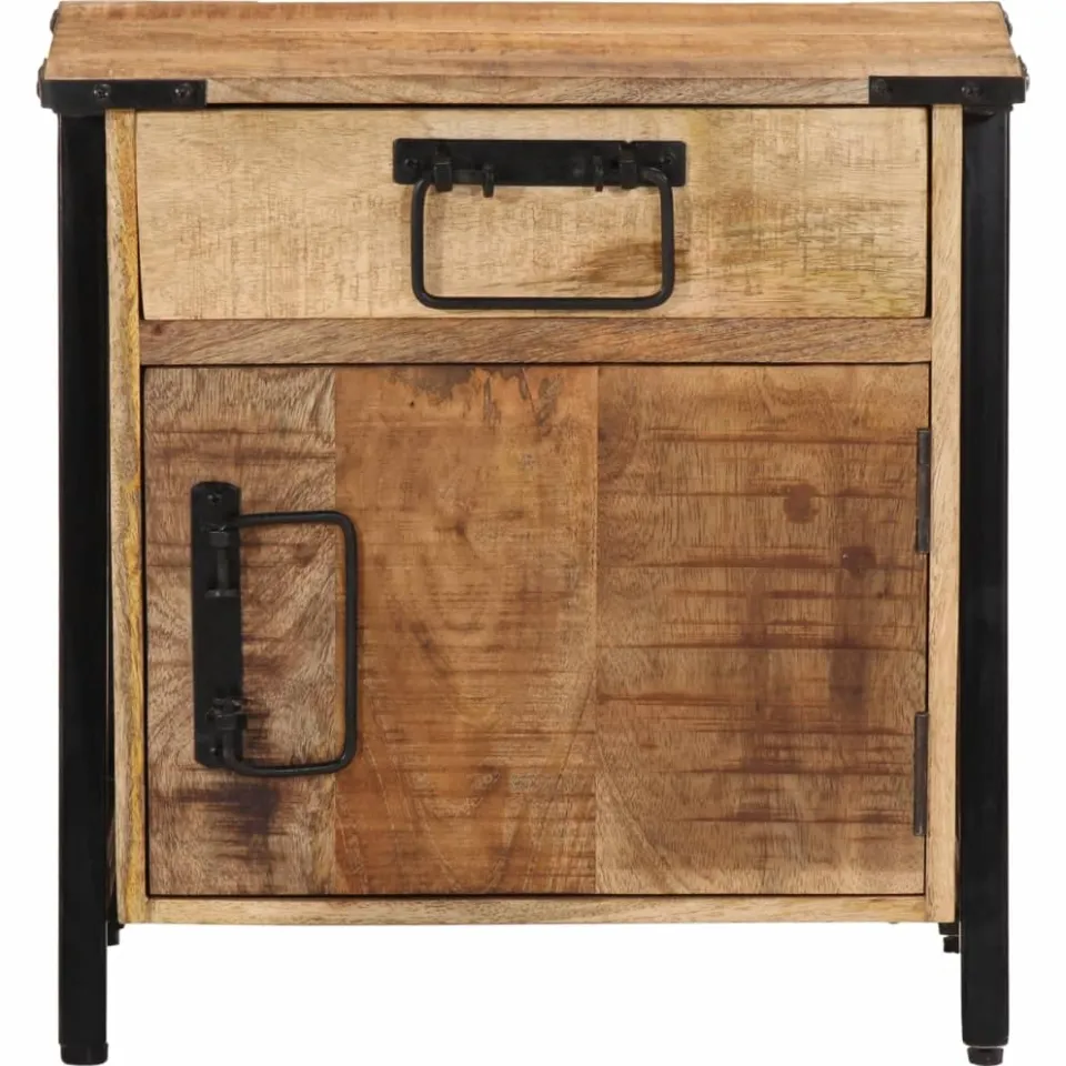 vidaXL Nachtkastje 40x30x42 cm massief mangohout bruin, foto 3
