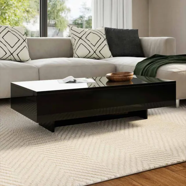 vidaXL Salontafel hoogglans zwart