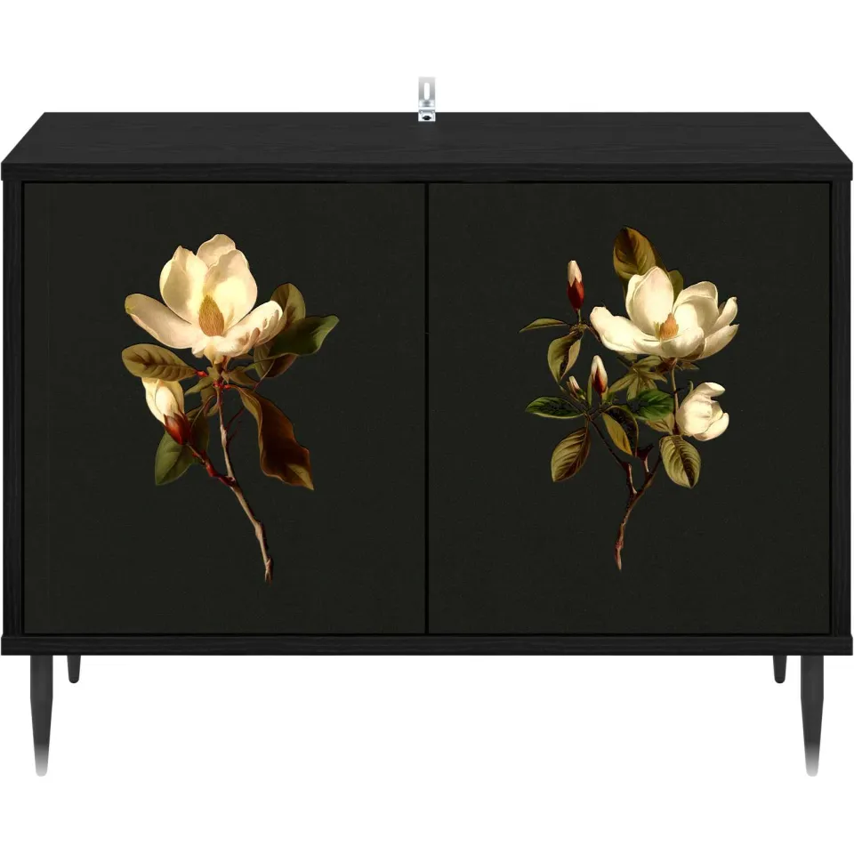 vidaXL Tv-meubel BREMEN 69 x 33 x 50,5 cm Zwart eiken Bewerkt hout, foto 4