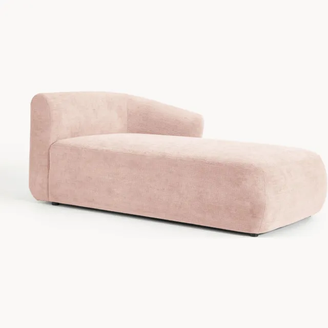 Westwing Collection Hoekmodule ottomaan Sofia roze