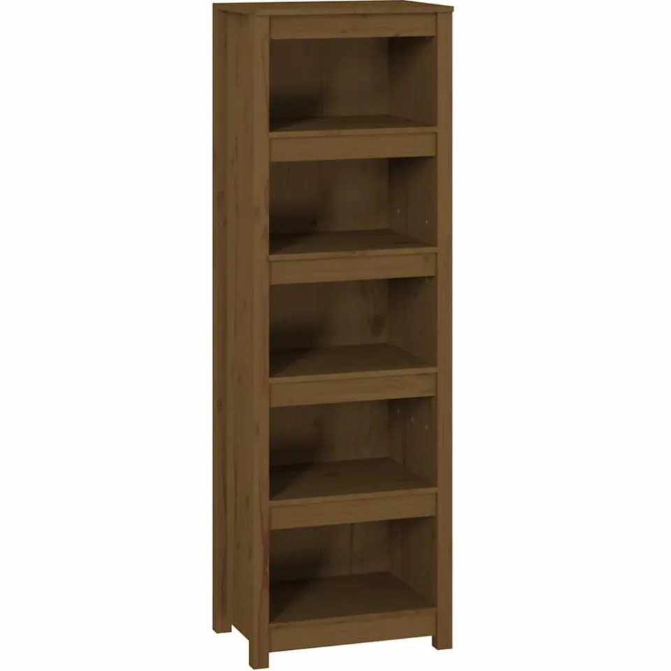 vidaXL Boekenkast 50x35x154 cm massief grenenhout honingbruin bruin, foto 3