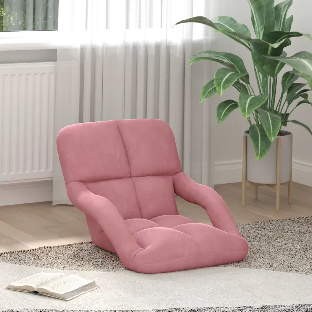 vidaXL Verstelbare vlo stoelen Roze Fluweel, foto 2