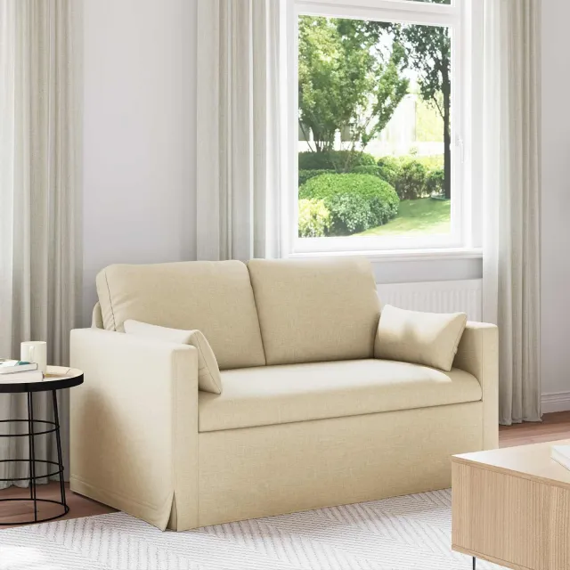 vidaXL Bank Crème 139 x 78 x 80 cm Stof