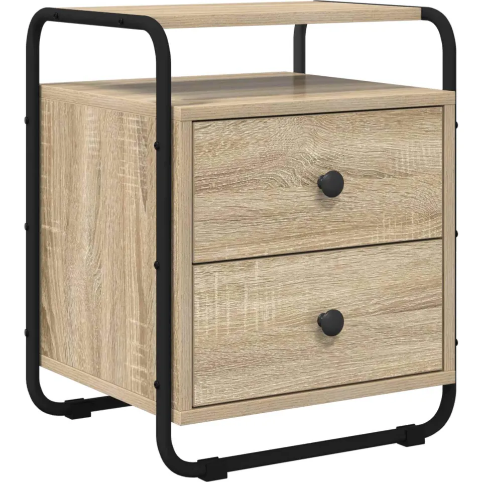 vidaXL Nachtkastje Sonoma Eiken 40 x 36,5 x 50 cm Bewerkt hout, foto 3