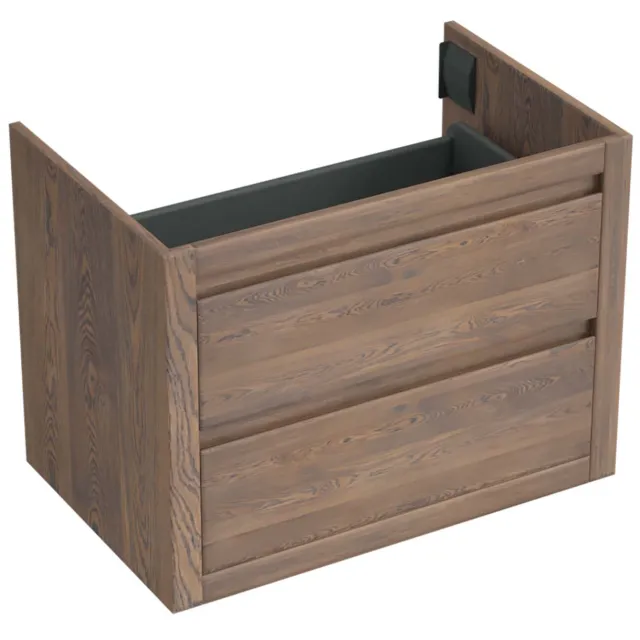 Forzalaqua Onderkast Forzalaqua Gela 80x51x60 Cm 2 Softclose Lades Eiken Havanna Bruin
