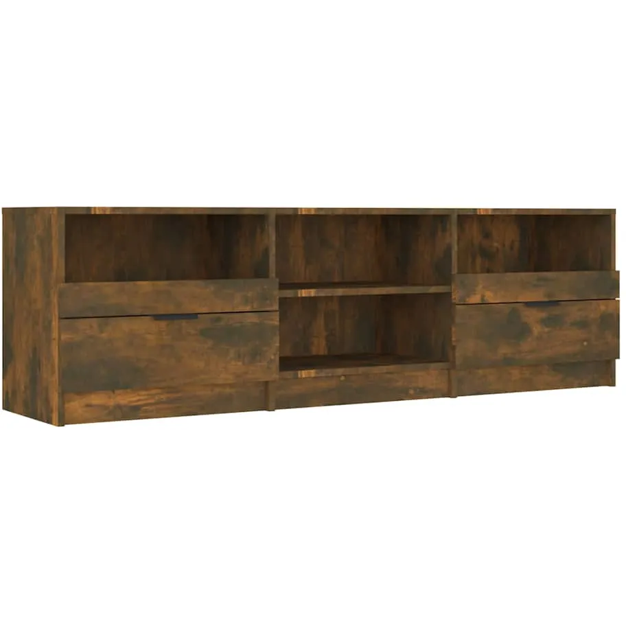 vidaXL Tv-meubel 150x33,5x45 cm bewerkt hout gerookt eikenkleurig Bruin