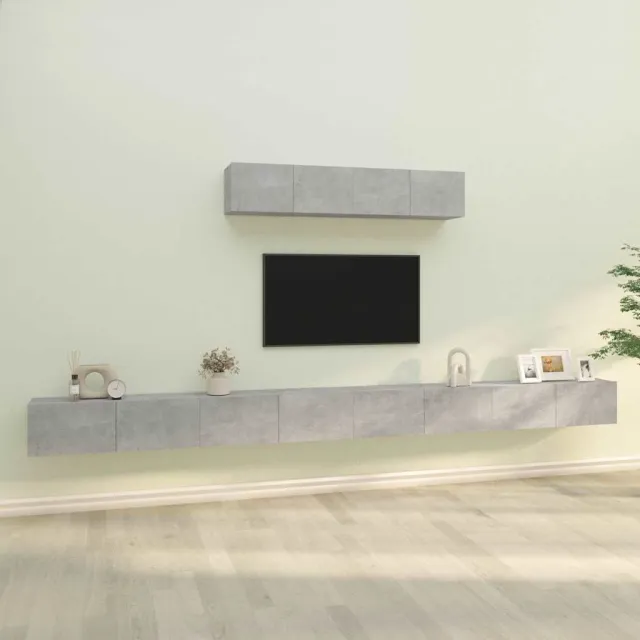 vidaXL 6-delige Tv-meubelset bewerkt hout betongrijs grijs, foto 2