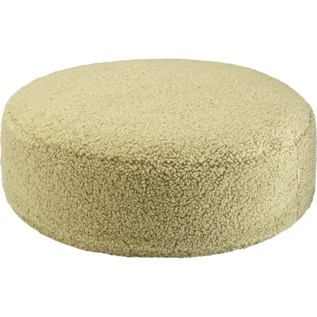 Wigiwama Teddy Ottoman / Poef - Ø65x20cm - Matcha Groen