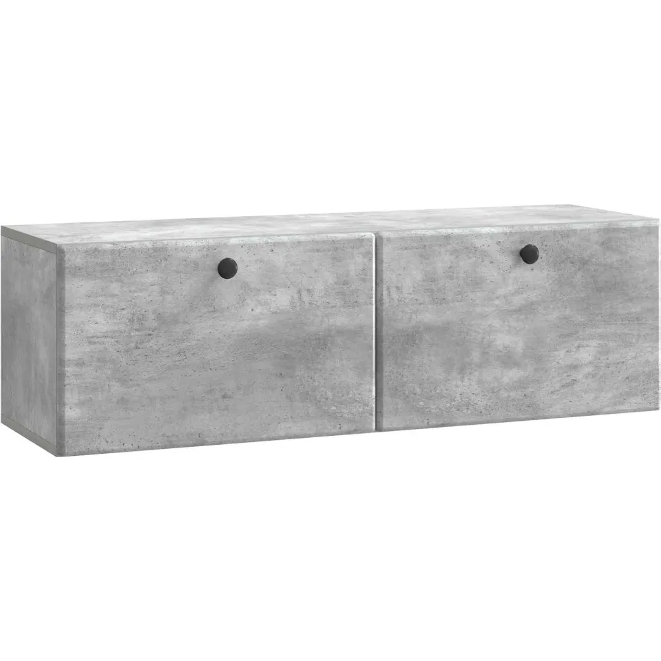 vidaXL Wandbeugel TV-kast 98 x 31 x 30 cm Betongrijs Bewerkt hout grijs, foto 3