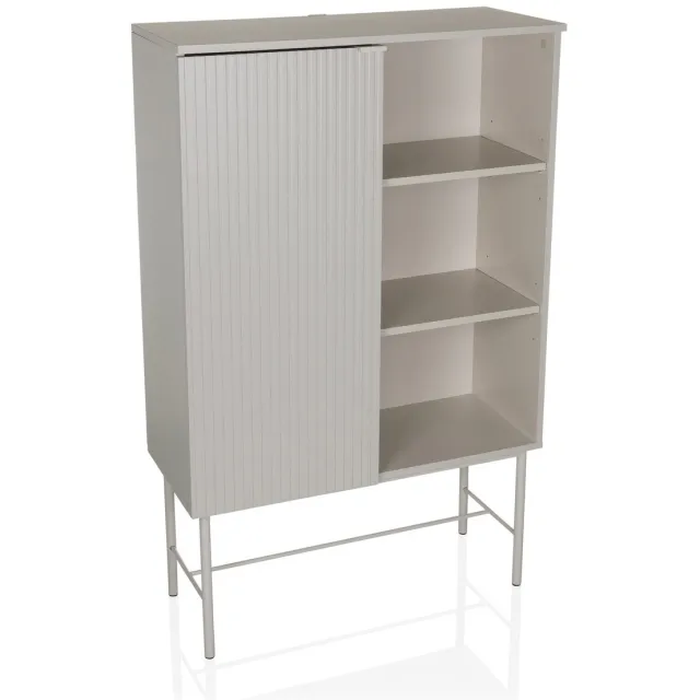 hjh LIVING Plank / High Board SIO 82x35x130 cm 1 deur grijs hjh LIVING