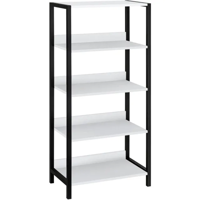 Notio Living Chris-Boekenkast - Wit/Zwart Metaal