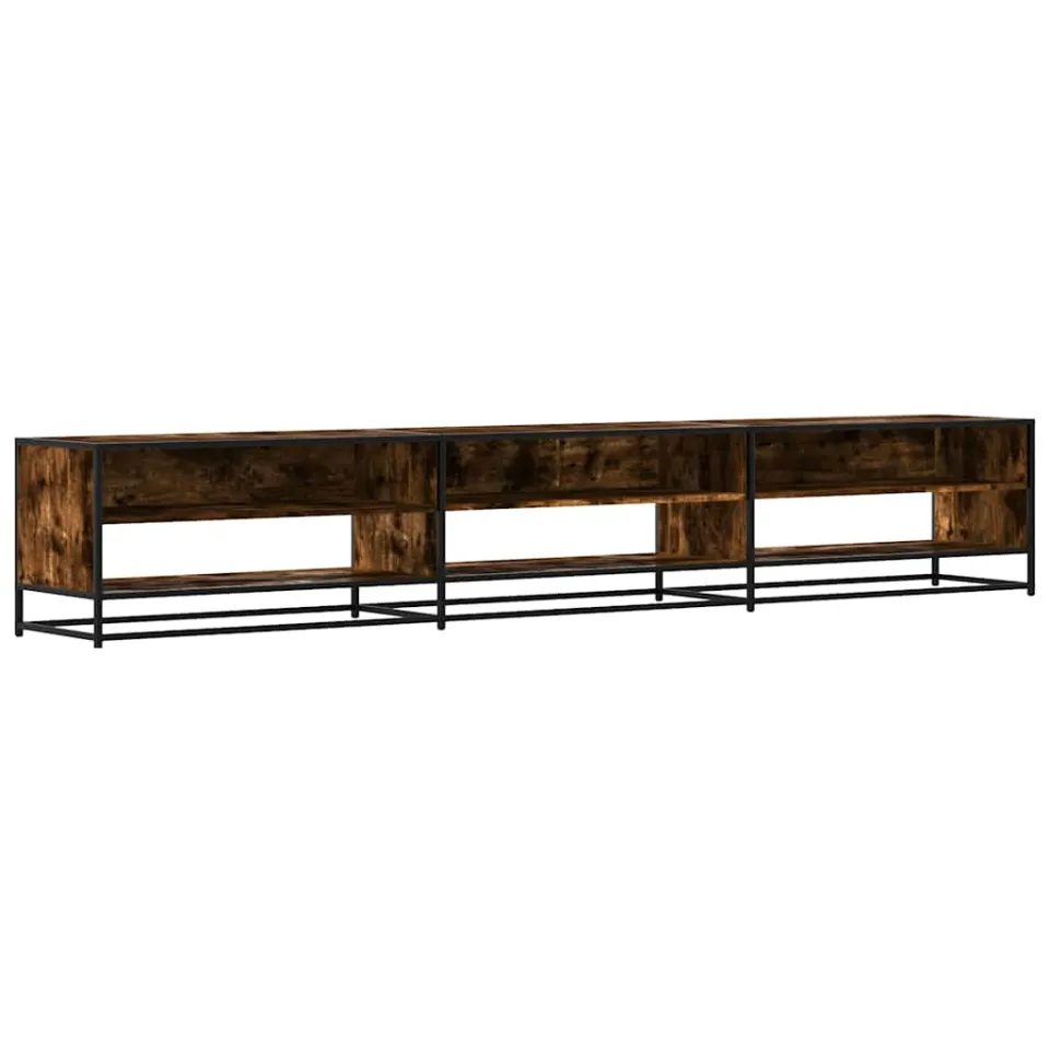 vidaXL Tv-meubel 270x40x46 cm bewerkt hout gerookt eikenkleurig Bruin